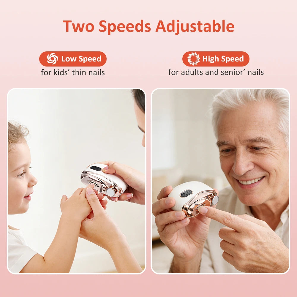 Automatic Electric Nail Trimmer & Nail Polishing With LED Light