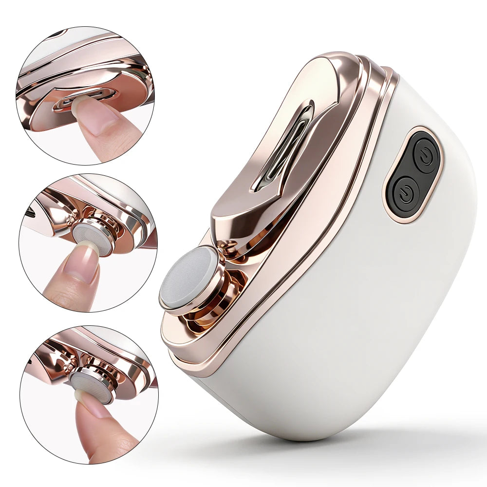 Automatic Electric Nail Trimmer & Nail Polishing With LED Light