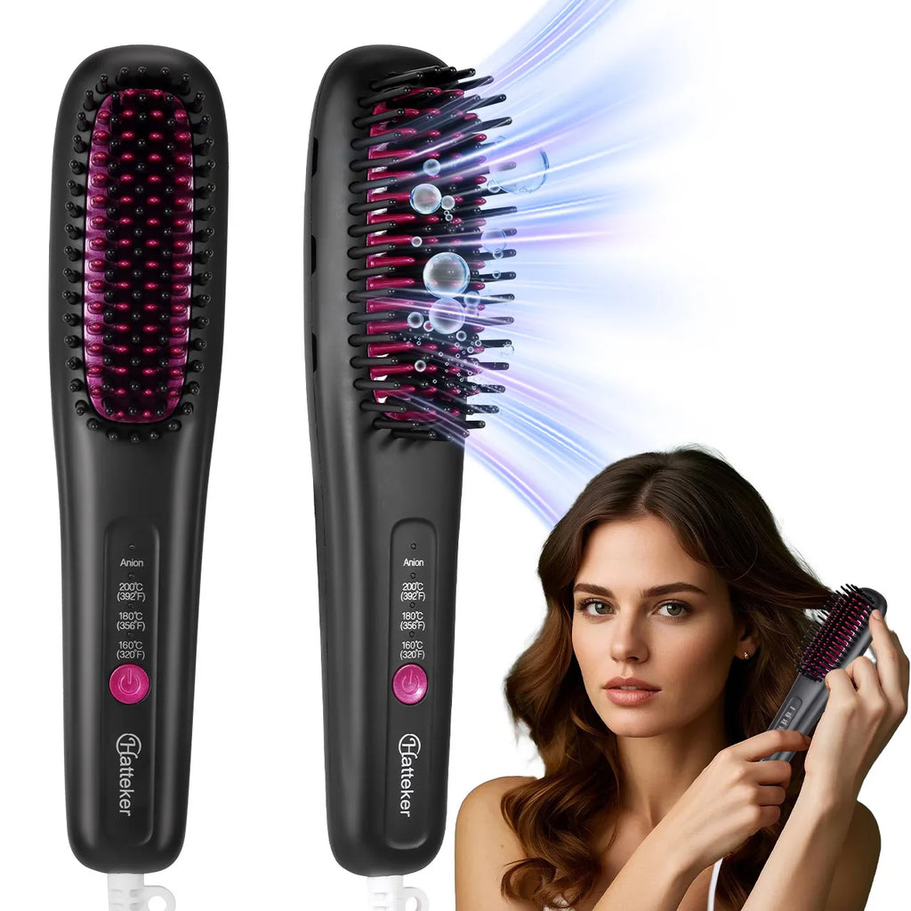 Hair Straightening Brush Portable