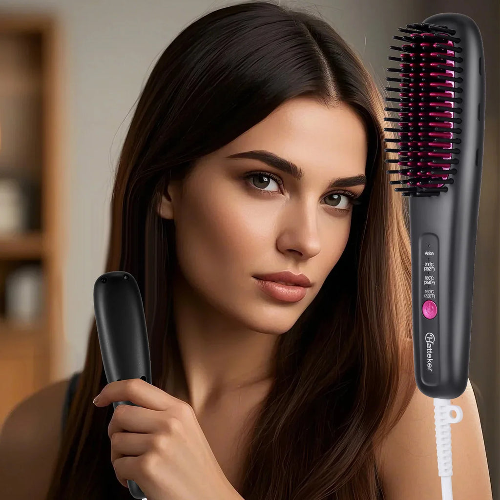 Hair Straightening Brush Portable