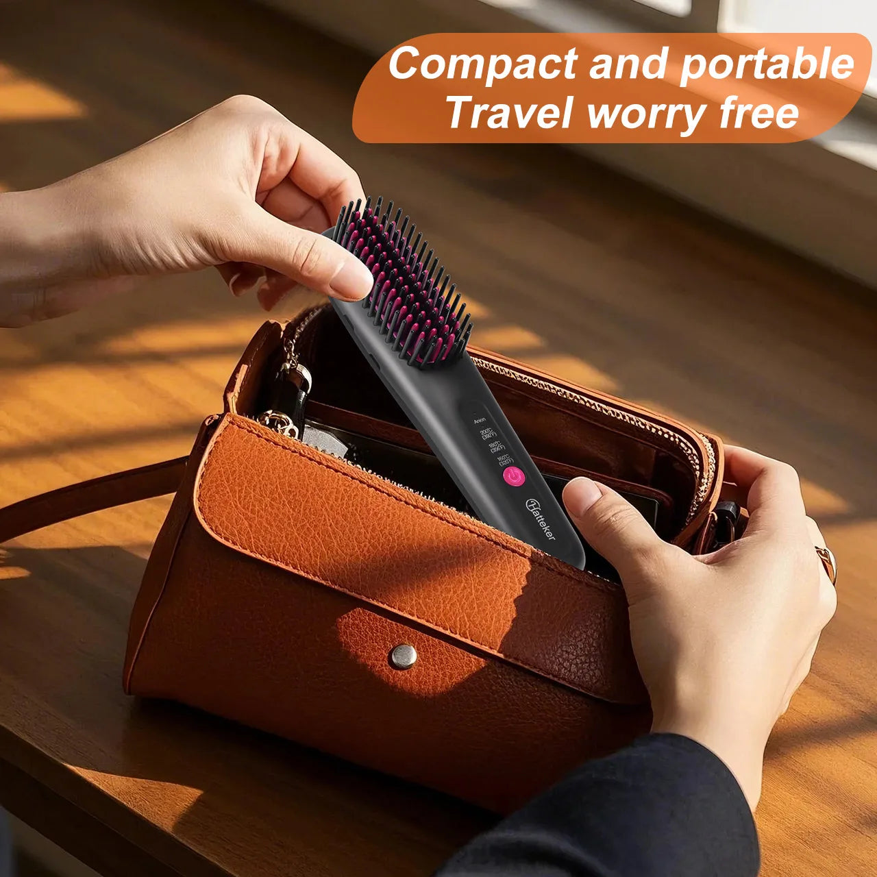 Hair Straightening Brush Portable