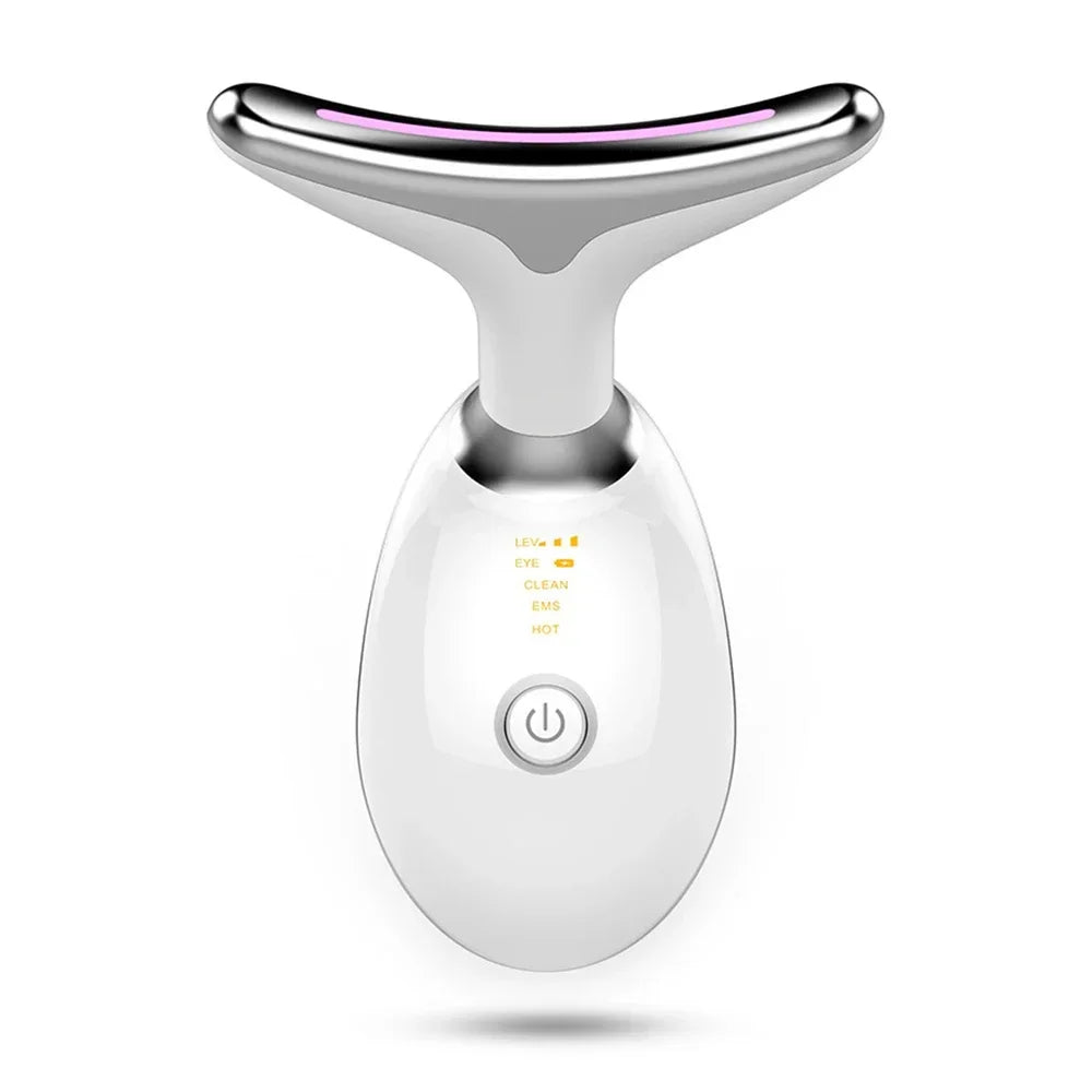 Face Neck Lift Beauty Device EMS Facial Massager LED Light Therapy Double Chin Remover Skin Rejuvenation Tightening Anti Wrinkle