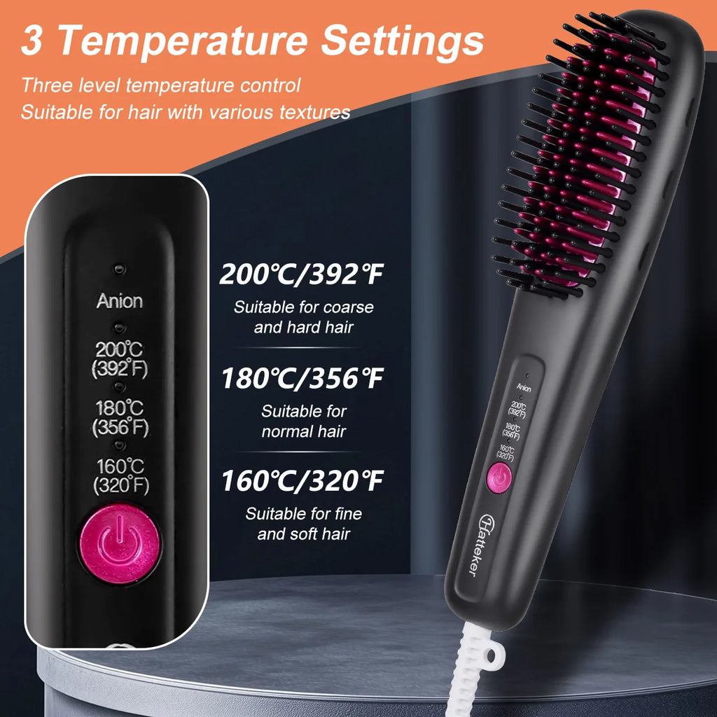 Hair Straightening Brush Portable