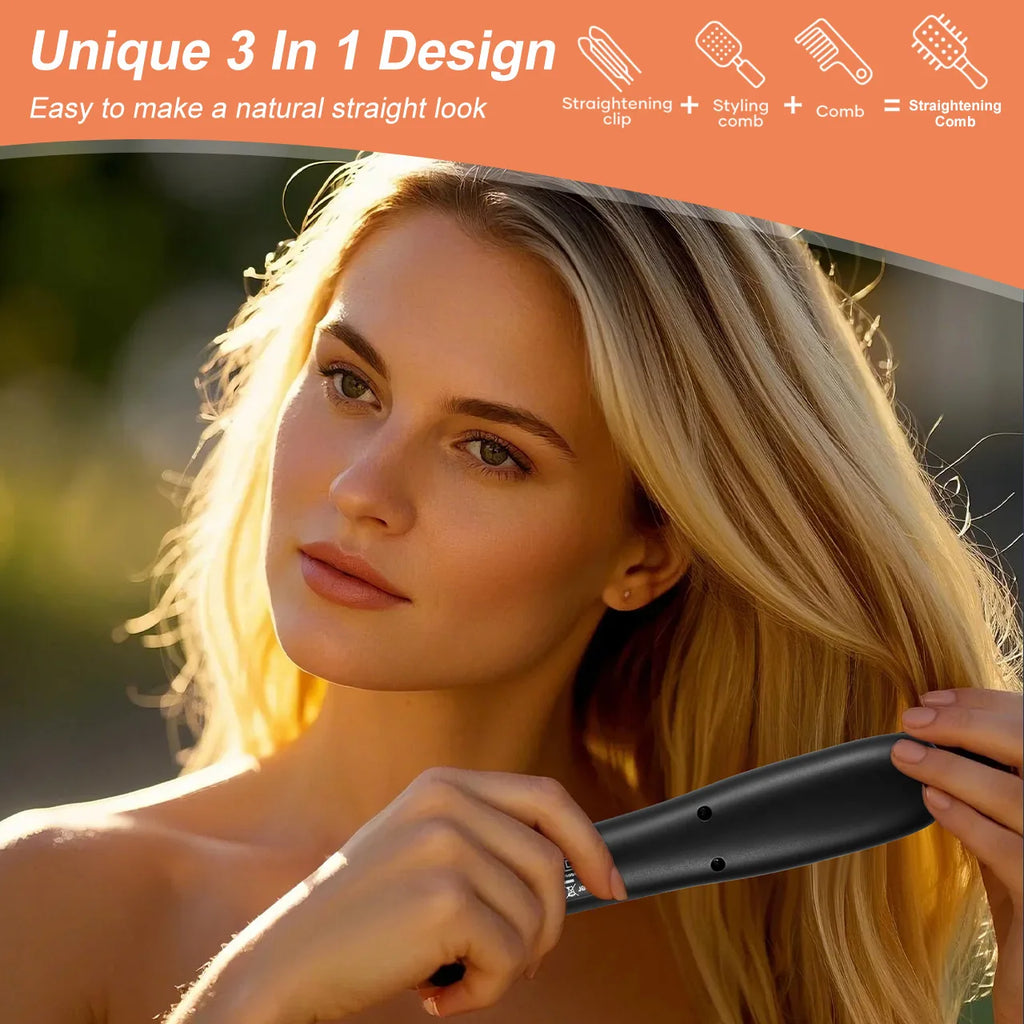 Hair Straightening Brush Portable