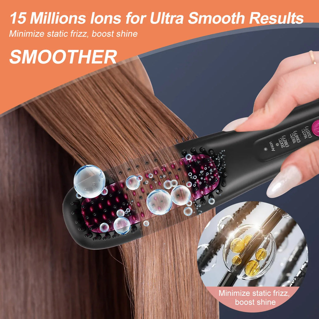 Hair Straightening Brush Portable