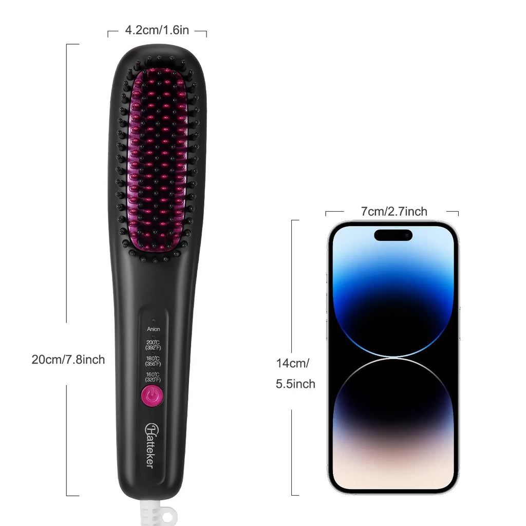 Hair Straightening Brush Portable